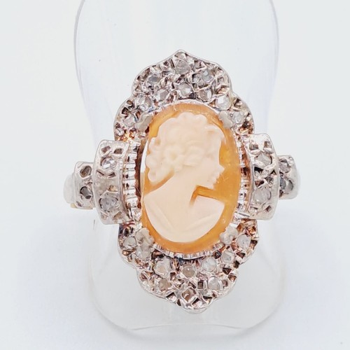 Anello con cammeo rose - anello,