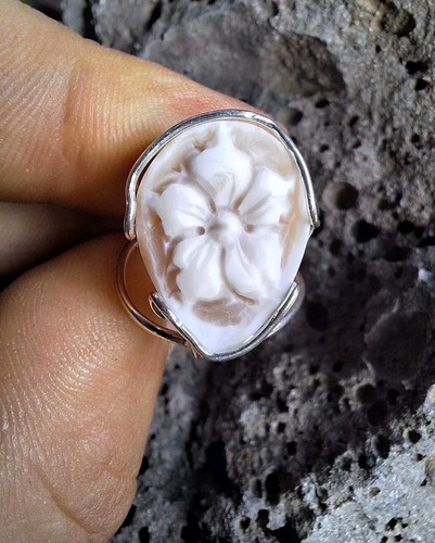 Anello con cammeo - cammeo, inciso