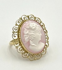 Anello Cammeo Conchiglia Rosa