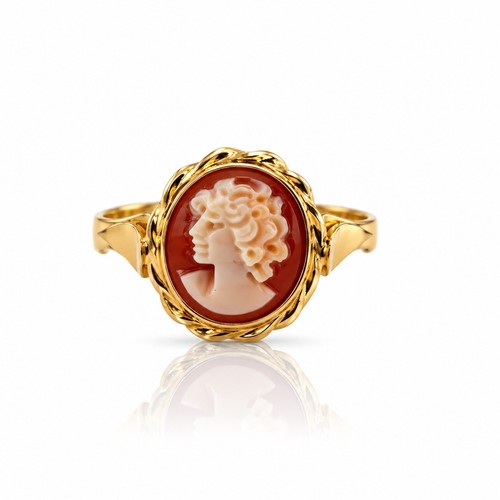 Anello cammeo volto donna