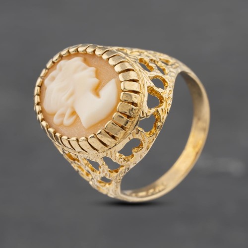 Anello vestito ovale cammeo - , in