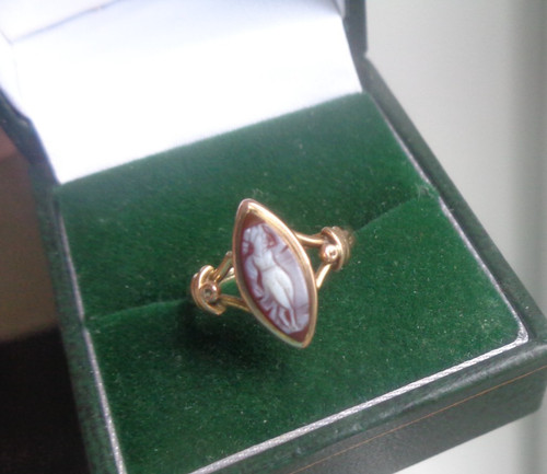 Antique oro anello cammeo - oro,