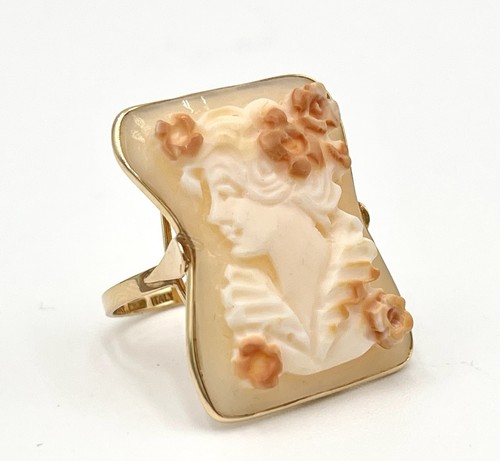 Anello oro 14kt cammeo - oro,