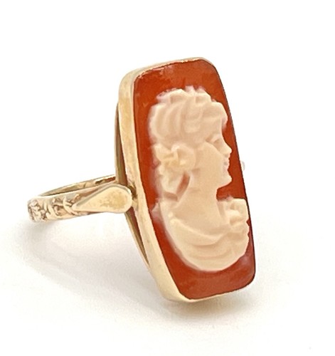 Anello oro 14kt cammeo - anello,