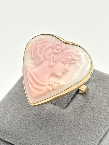 Anello oro 14kt con cammeo - anello,