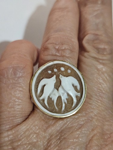Anello bottone oro giallo 18 - bottone,